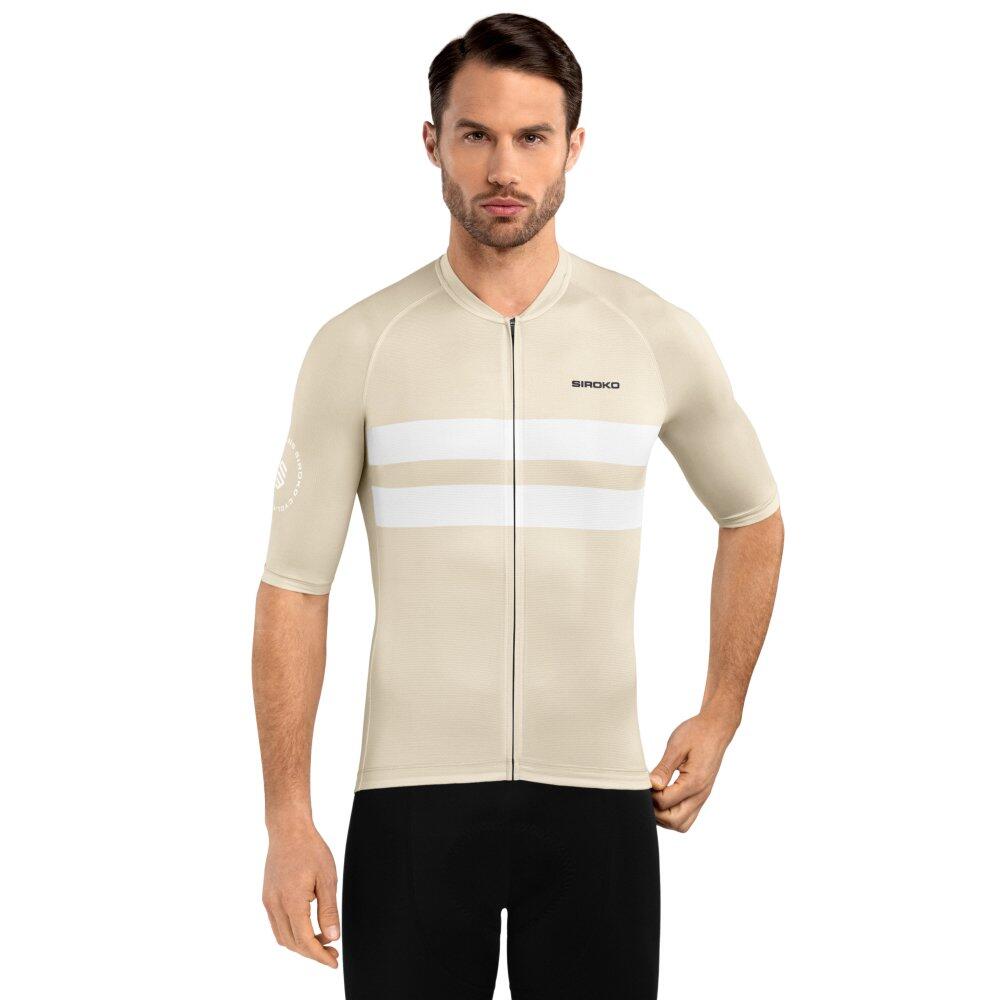 SIROKO Herren Radsport ultraleichtes radtrikot für M3 Swift Beige