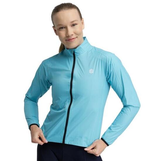 Veste de pluie vélo femme Cyclisme J2 Blockhaus Cyan
