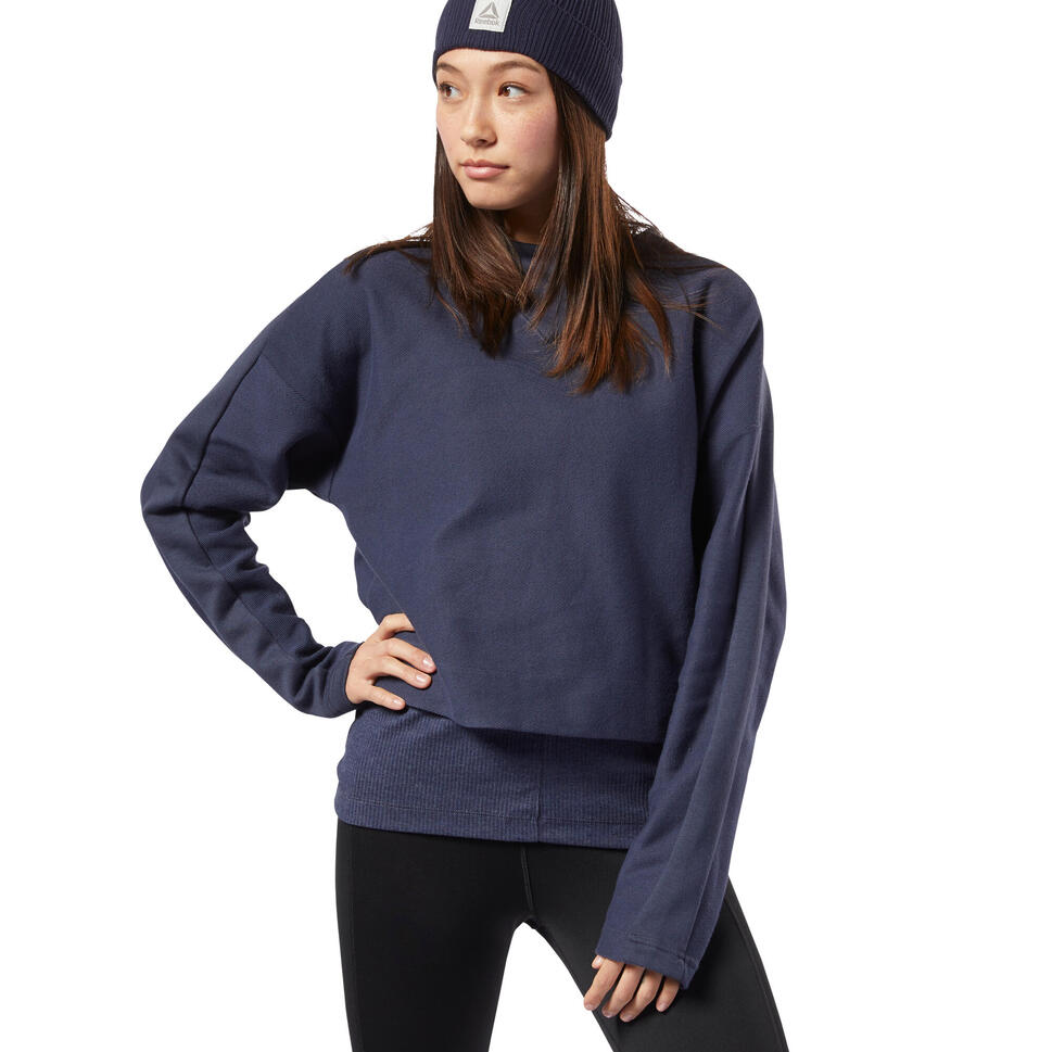 Bluza treningowa damska Reebok TE Twill Cowl Neck