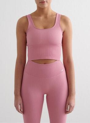 Dames yoga sportbeha geribbelde naadloos bralette woestijnroos