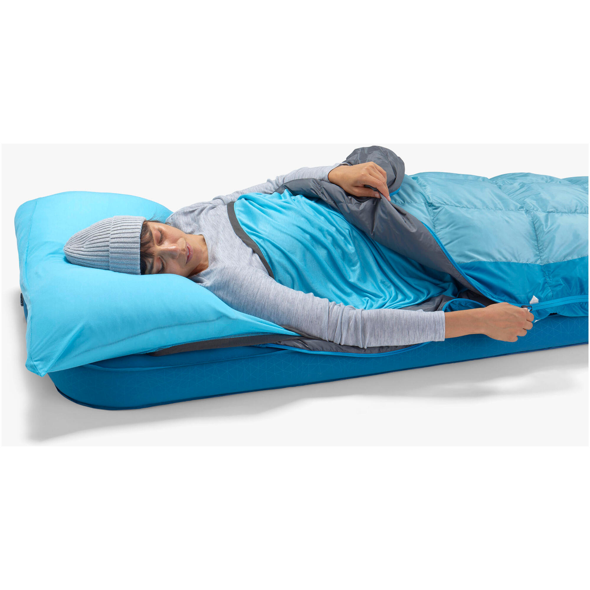 Wkładka do śpiwora Breeze Rectangular Standard - Blue Atoll/Beluga 5/7