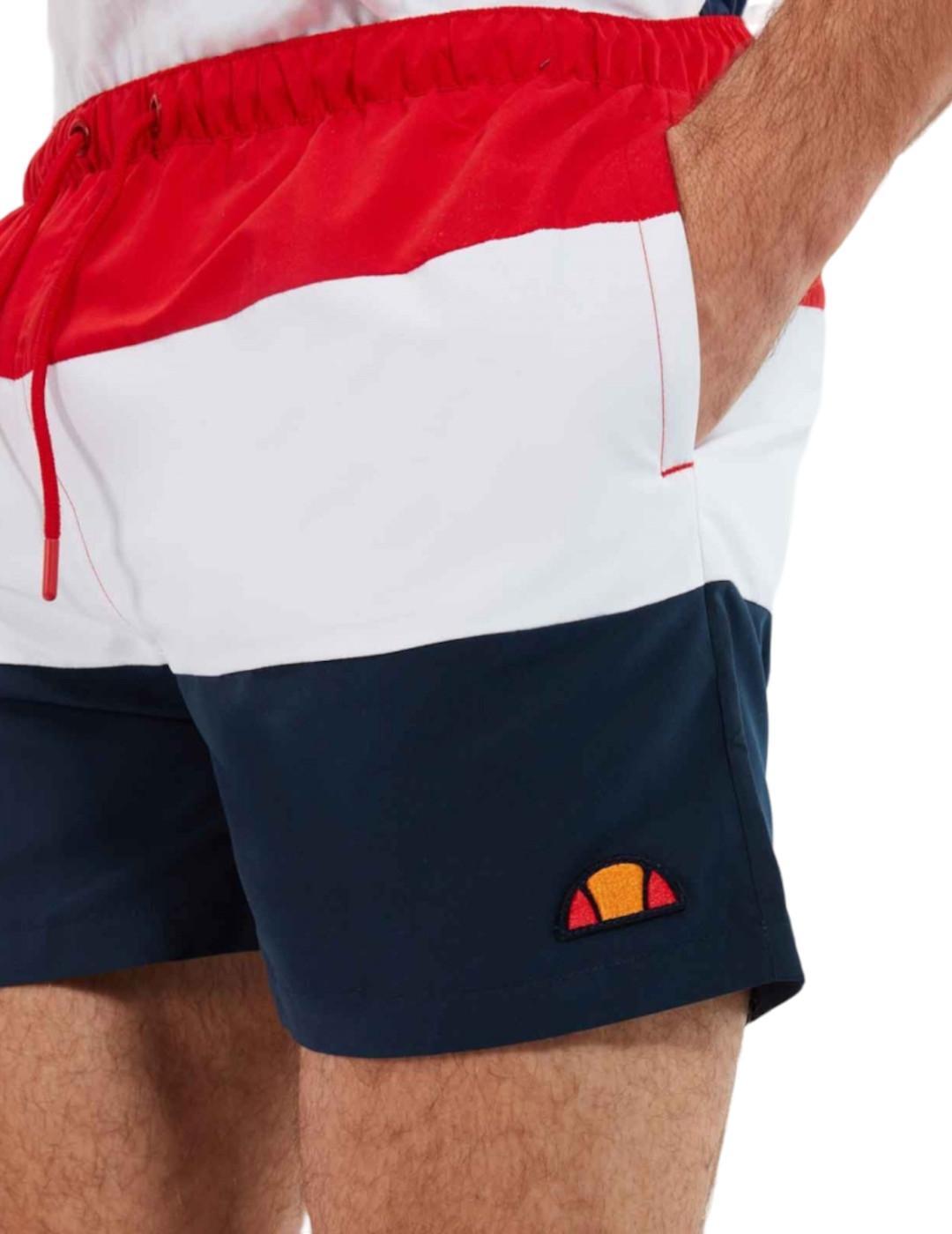 Bañador Ellesse Cielo para Hombre - Rojo, Blanco y Azul Marino 5/5