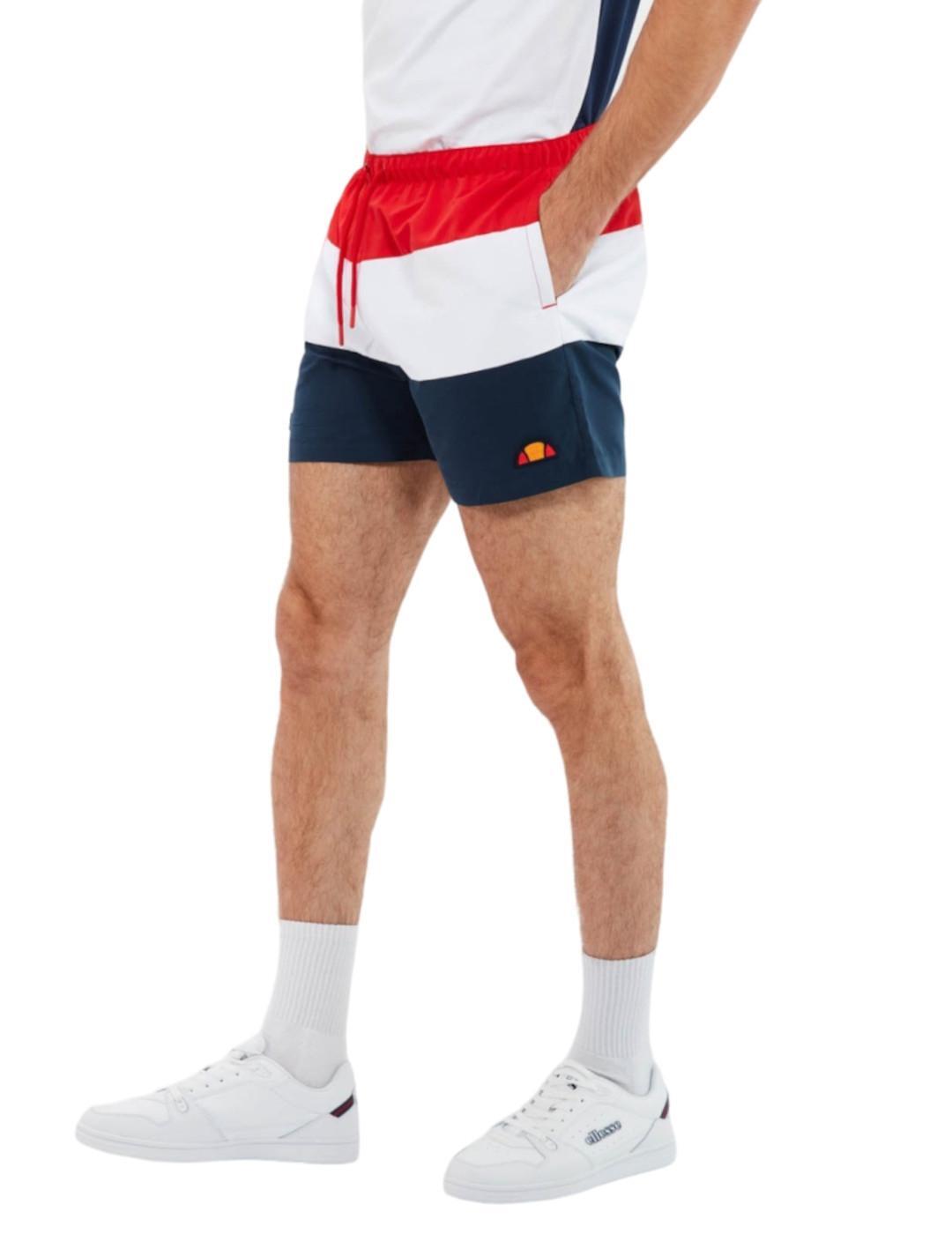 Bañador Ellesse Cielo para Hombre - Rojo, Blanco y Azul Marino 3/5