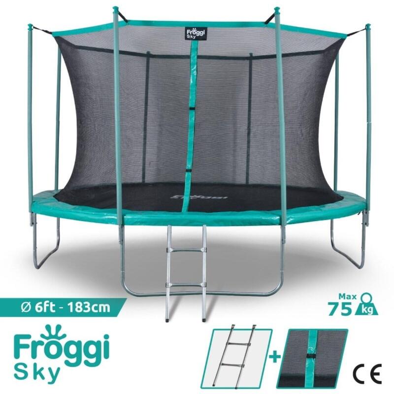 Trambulină copii FROGGI SKY 183 cm - 75 kg - Sărit 144 cm - 3/5 ani