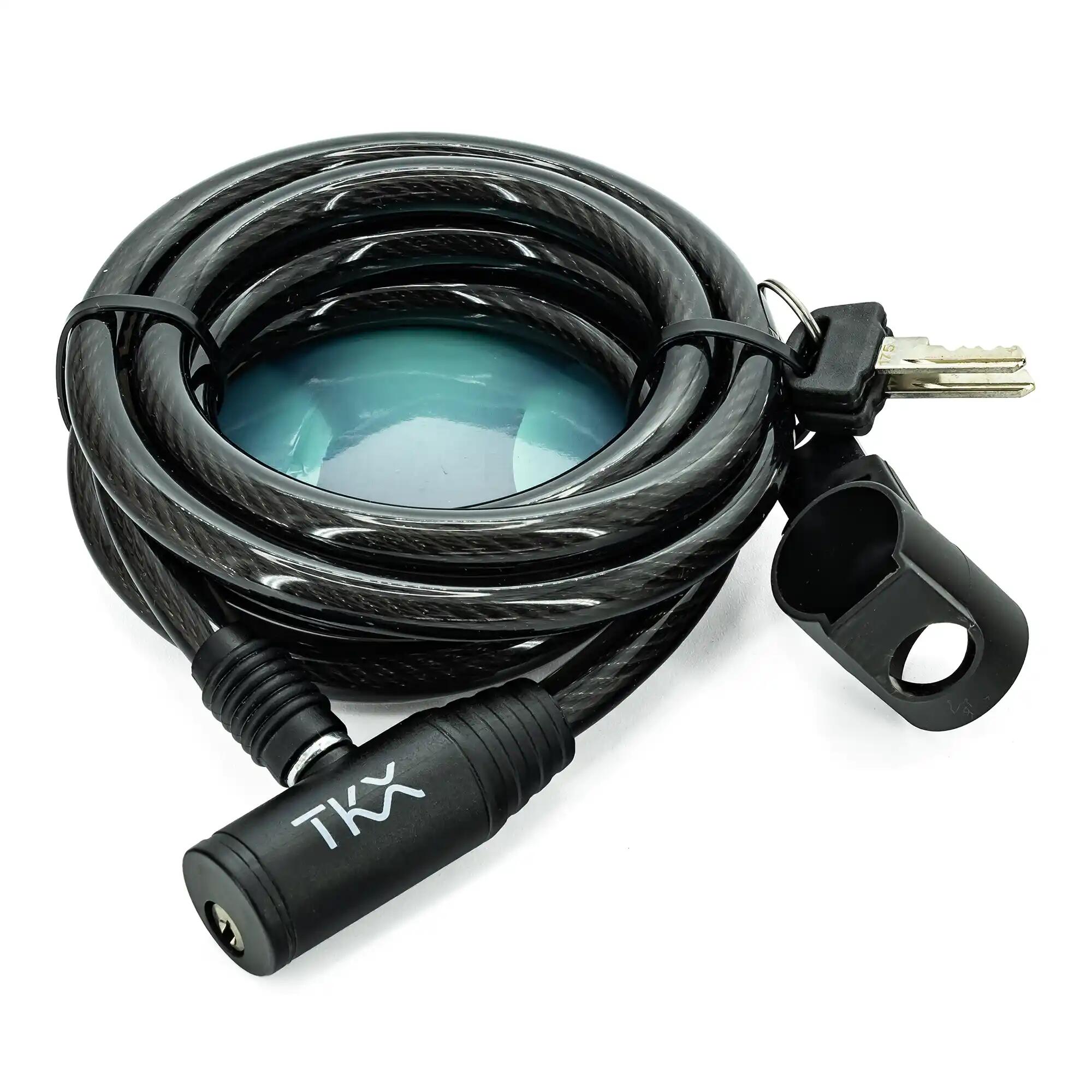 Cadeado de bicicleta espiral TKX 10x1800mm