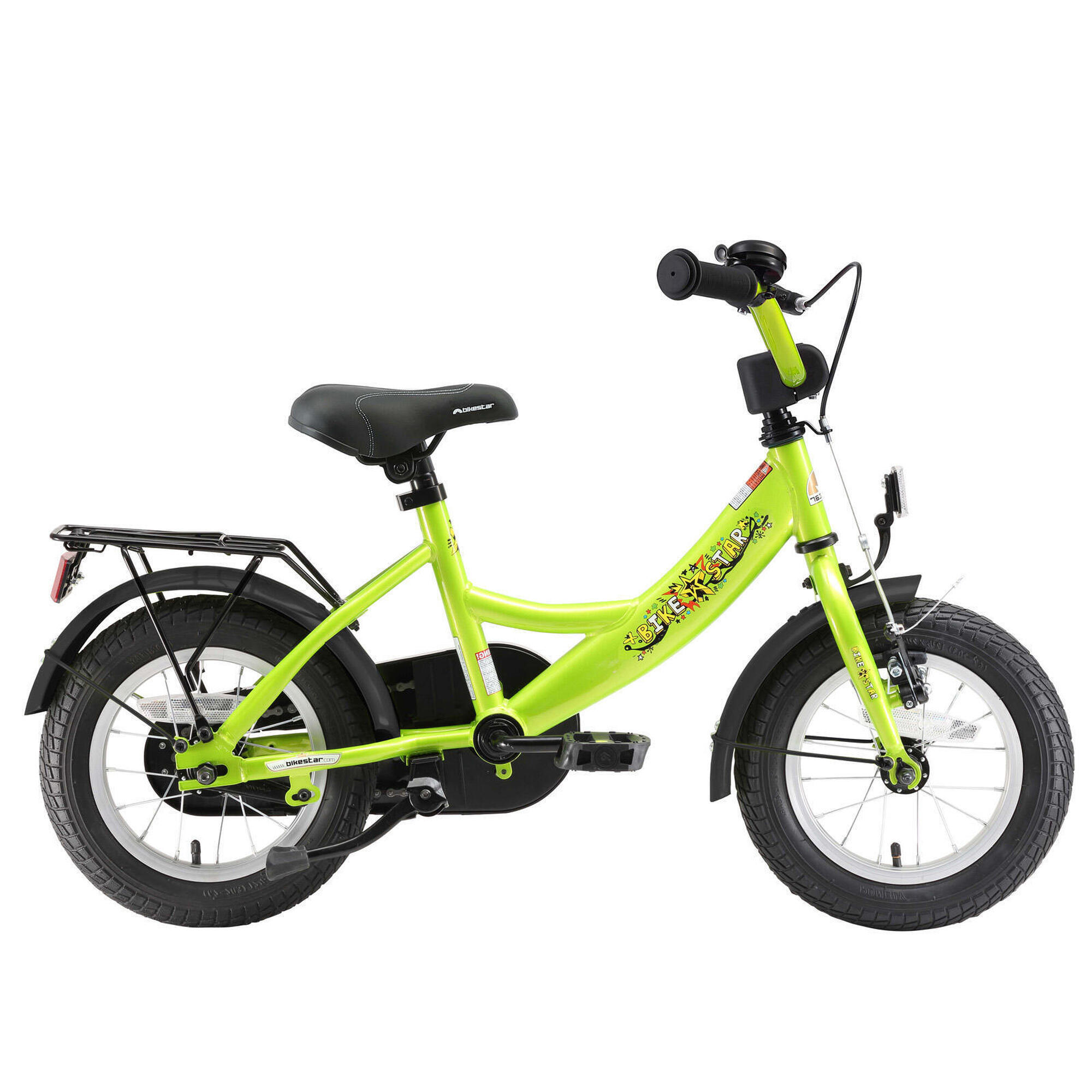 Bikestar - Vélo Enfant 12 Pouces À Partir De 3 - 5 Ans, Vtc Classic - Vélo Enfant - Vert - 12" - Decathlon