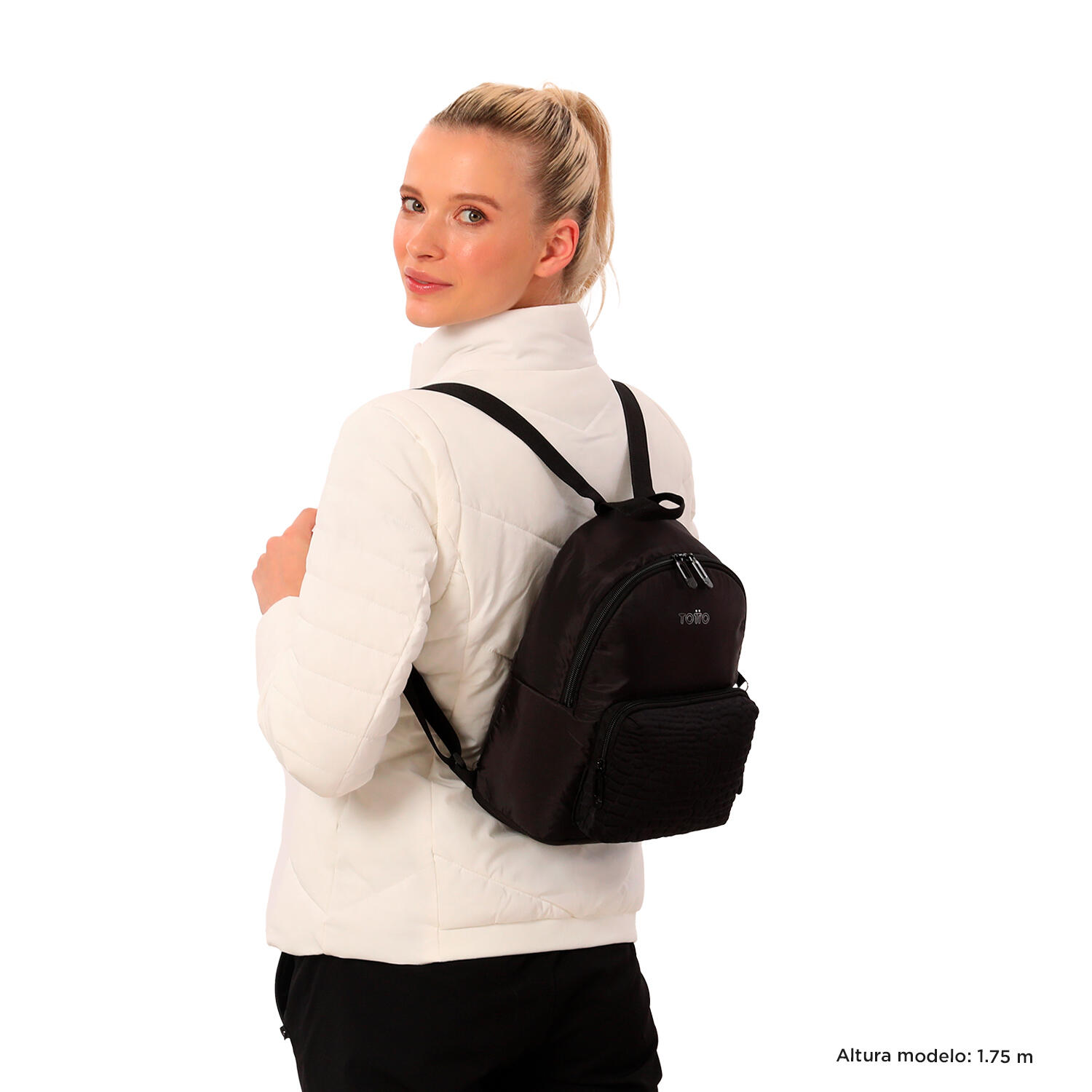 Totto Mochila urbana Baltra Negro Poliéster 22.5 x 30 x 11.5 cm 5/5