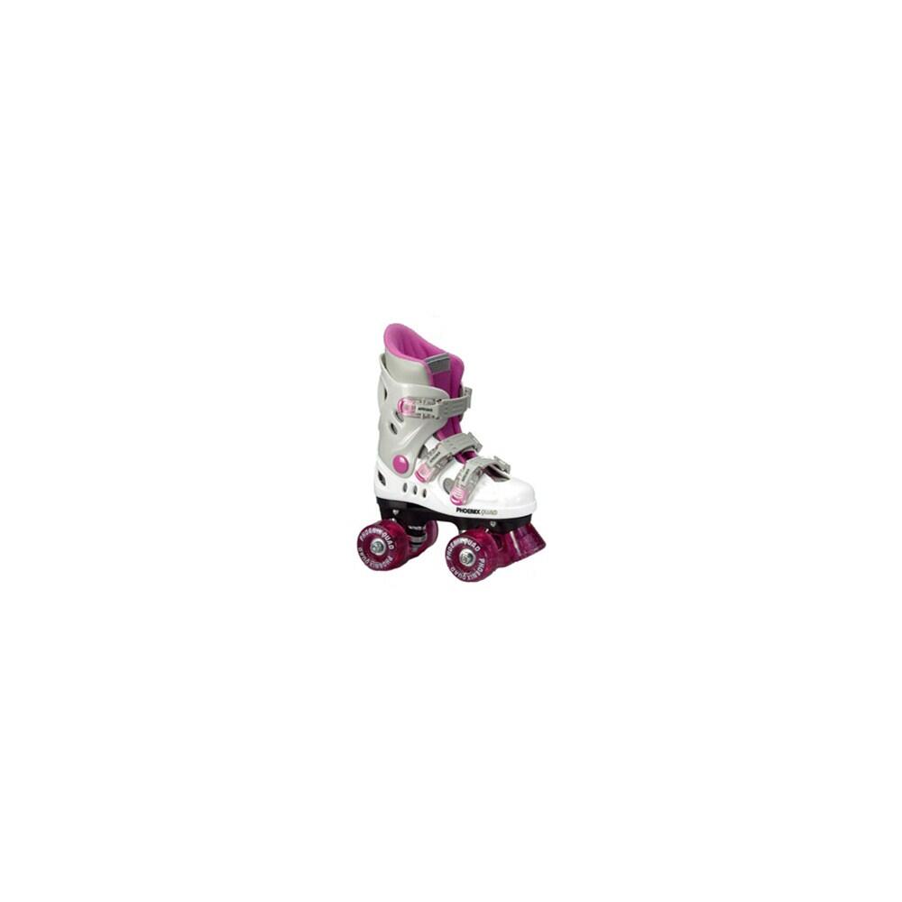 New Phoenix Pink/White Kids Quad Roller Skates 1/1
