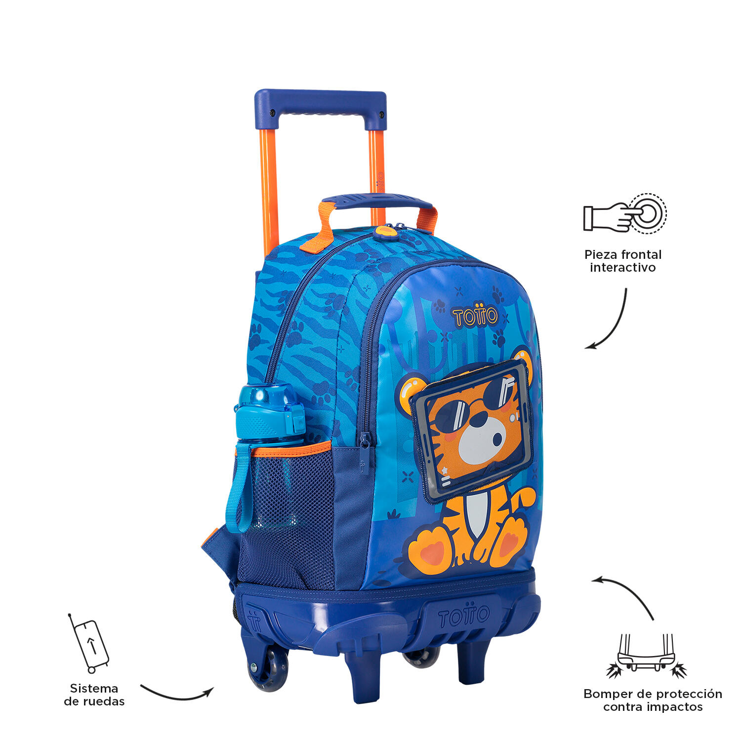 Totto Mochila infantil ruedas Little Avatar S Azul Poliéster 28.5 x 42 x 14.5 c 5/5