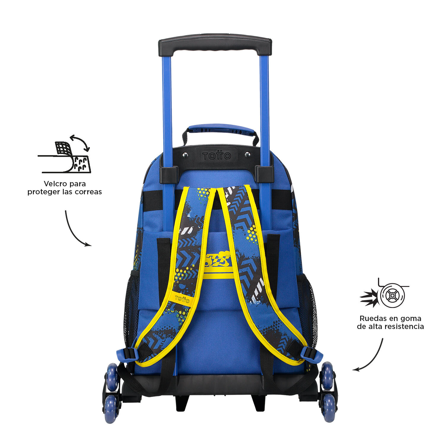 Totto Mochila infantil ruedas Velocity L Azul Poliéster 33 x 48 x 22 cm 4/5