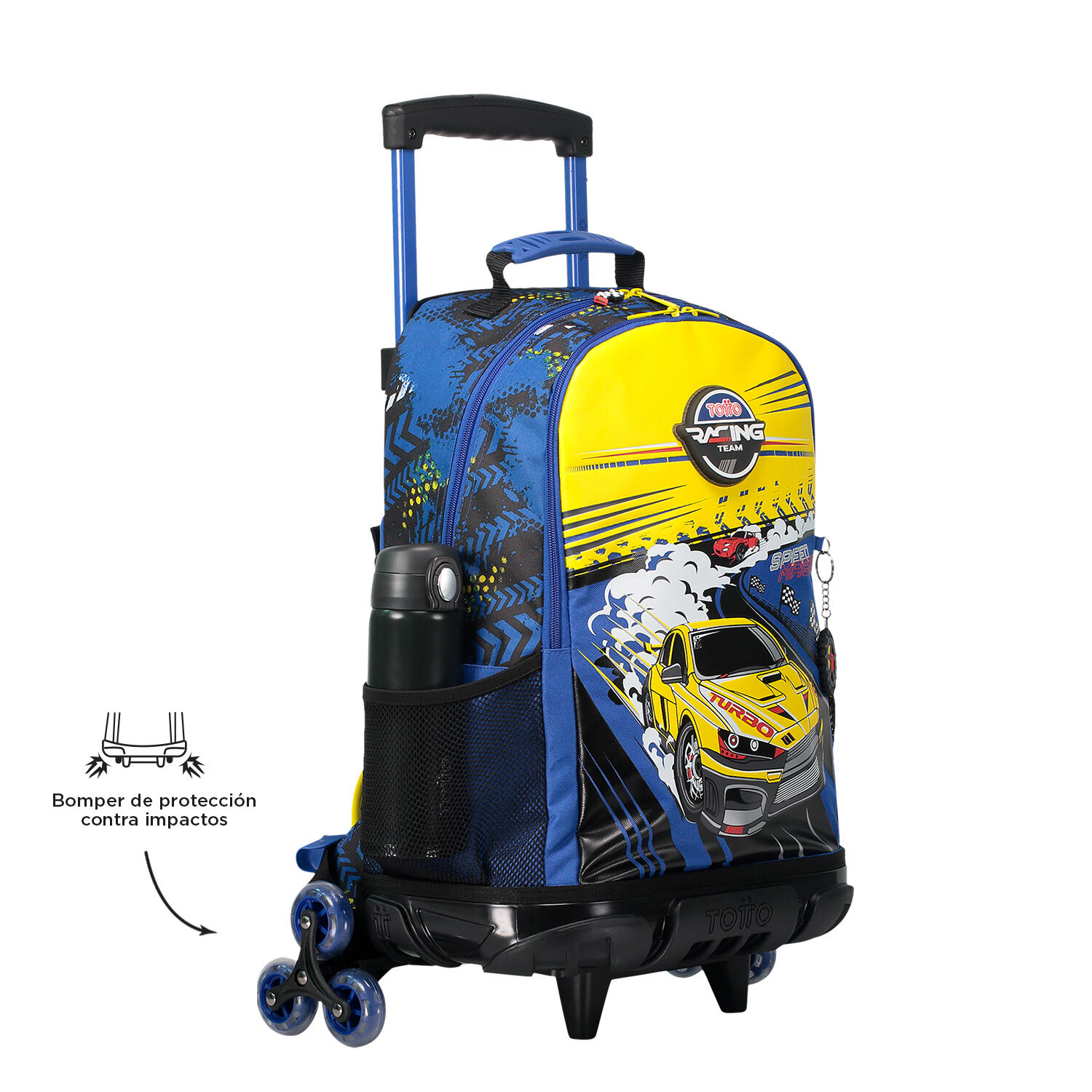 Totto Mochila infantil ruedas Velocity L Azul Poliéster 33 x 48 x 22 cm 5/5