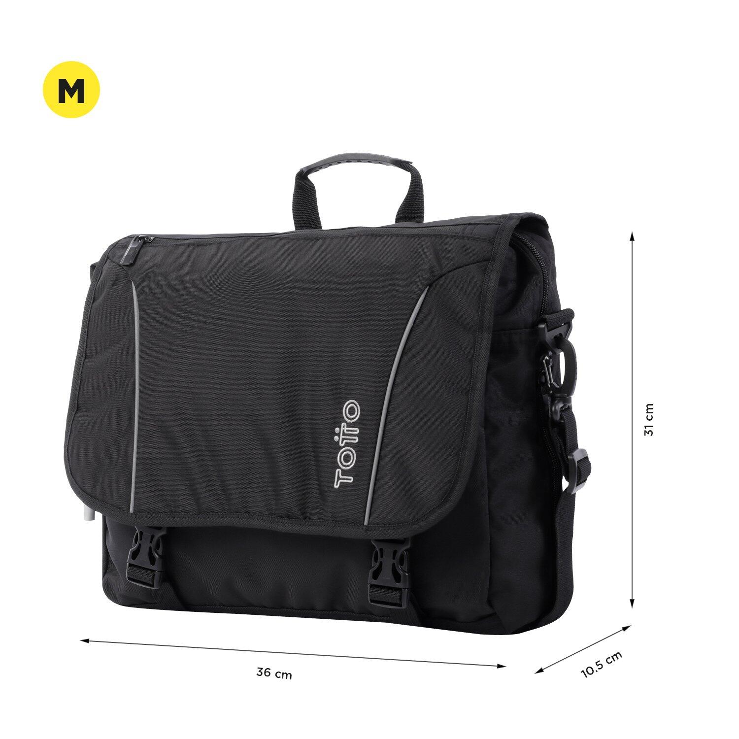 Totto  Bandolera Cromy - Negro y verde Negro 2/5