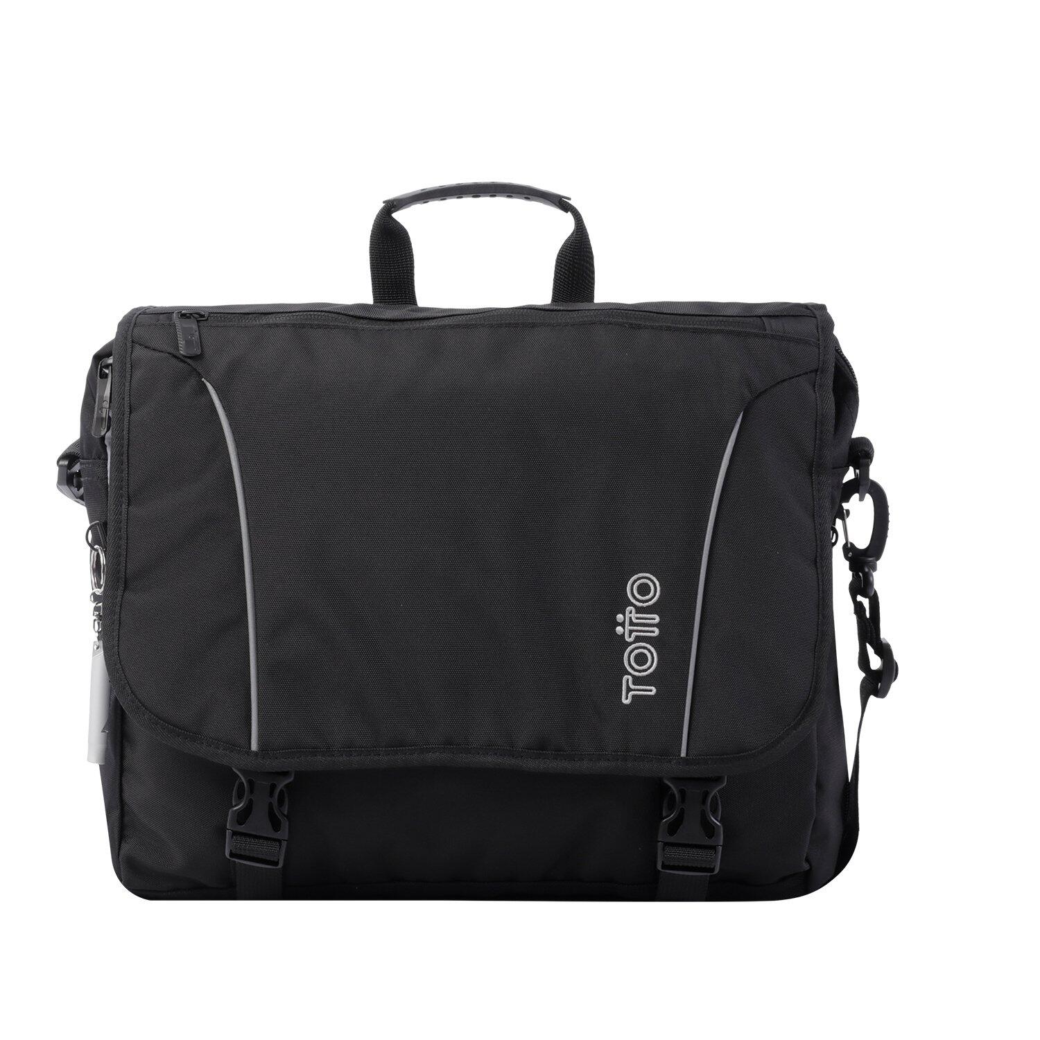 Totto  Bandolera Cromy - Negro y verde Negro 1/5