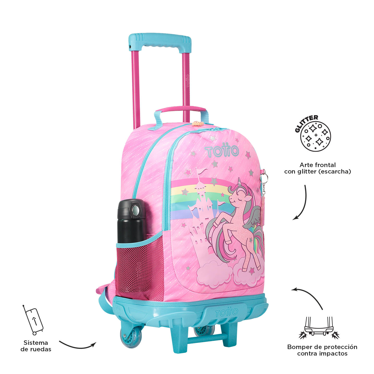 Totto Mochila infantil ruedas  Fantasy Poliéster 34.5 x 47 x 22 cm 5/5