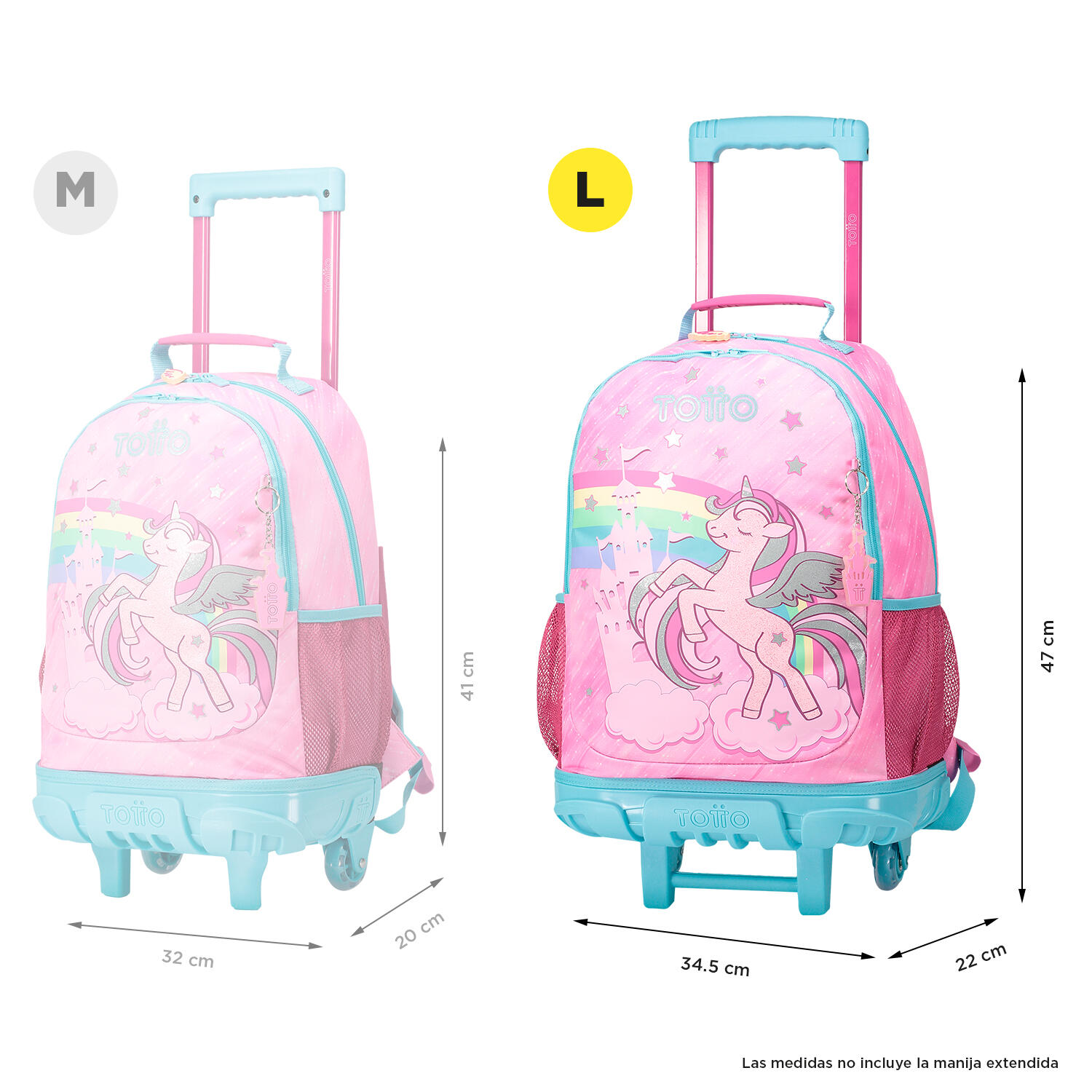 Totto Mochila infantil ruedas  Fantasy Poliéster 34.5 x 47 x 22 cm 3/5