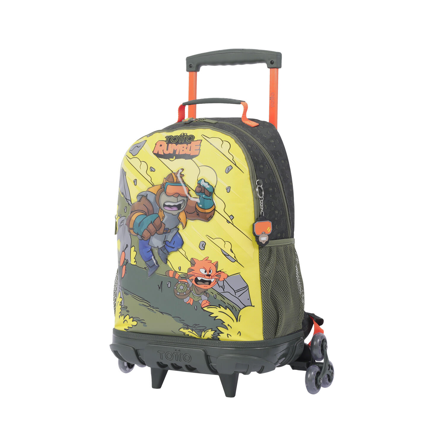 Totto Mochila infantil ruedas Brawlmaster Amarillo Poliéster 33 x 47.5 x 16 cm 2/5
