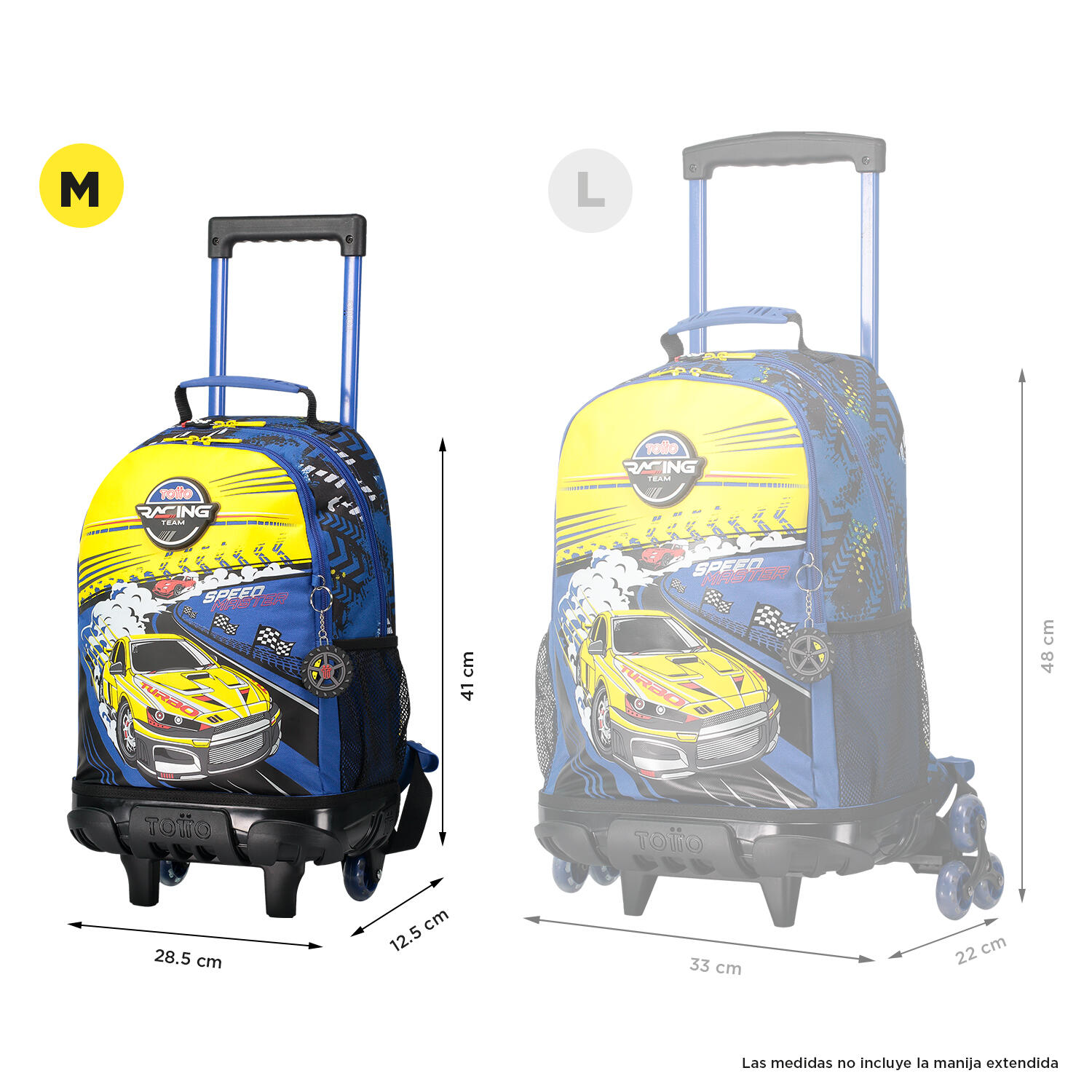 Totto Mochila infantil ruedas  Velocity Poliéster 28.5 x 41 x 12.5 cm 3/5