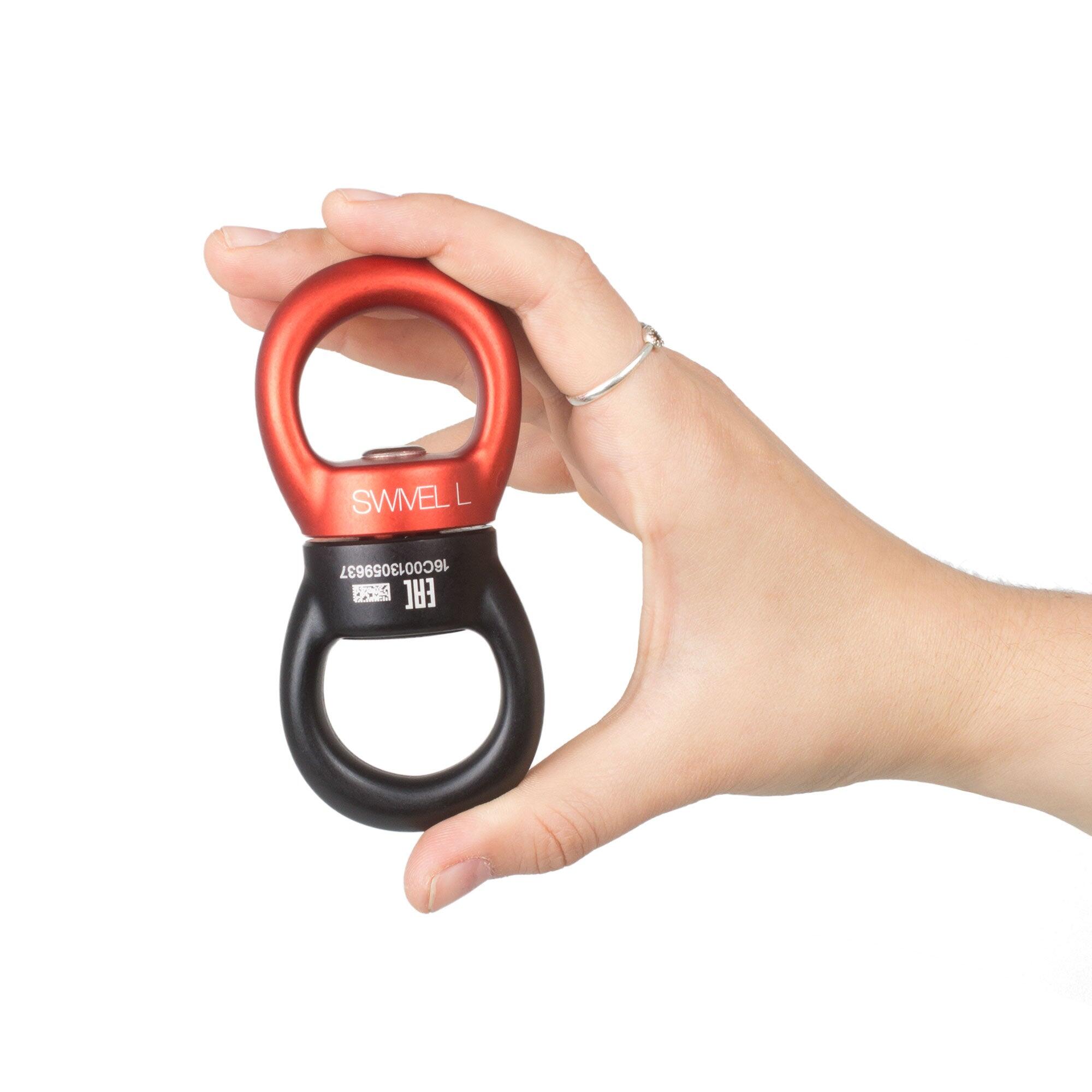 Émerillon Swivel L Petzl anti-vrillage noir/rouge, étanche, 2 p., 3 connecteurs 4/5