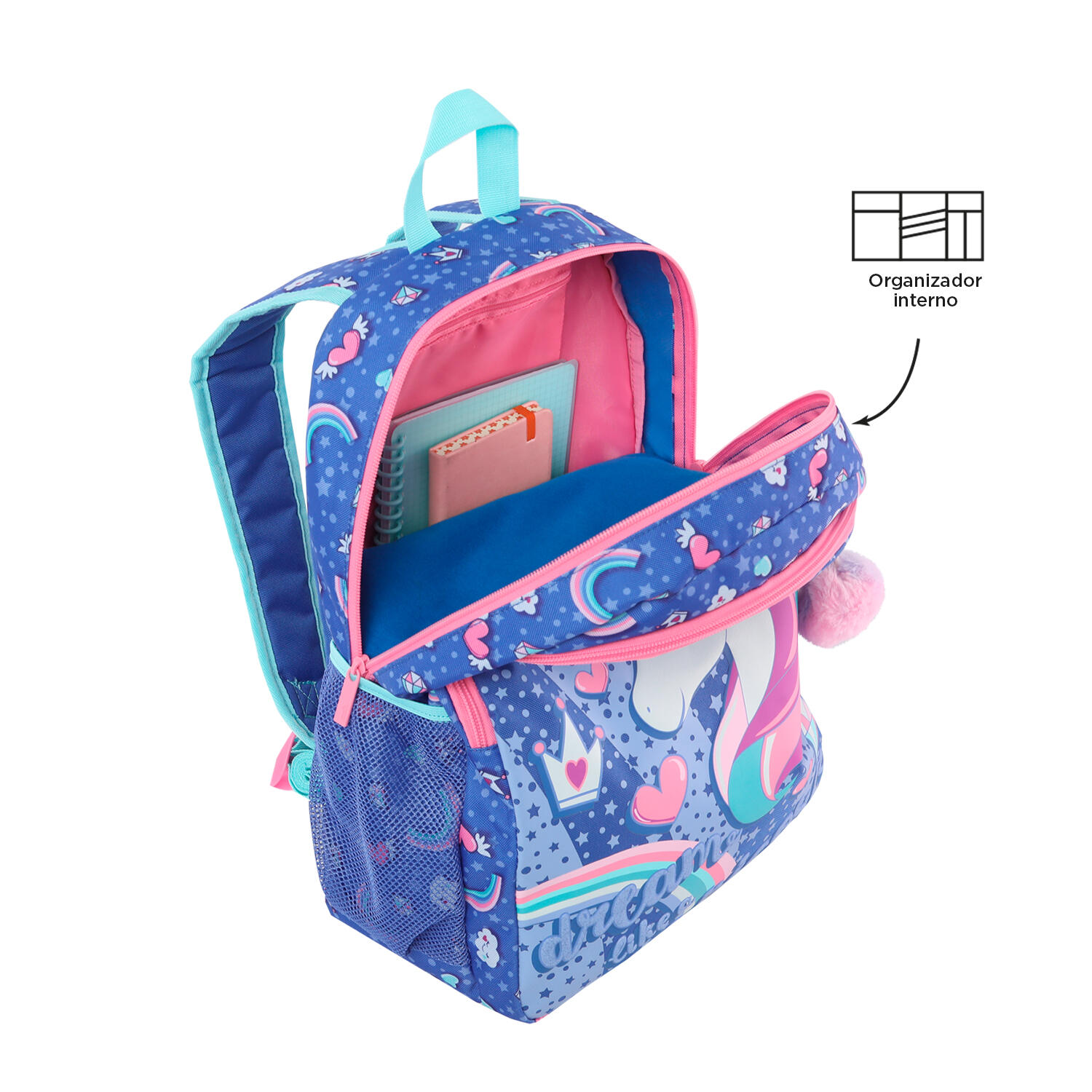 Totto Mochila escolar Uniwild Morado Poliéster 31.5 x 44 x 12 cm 5/5