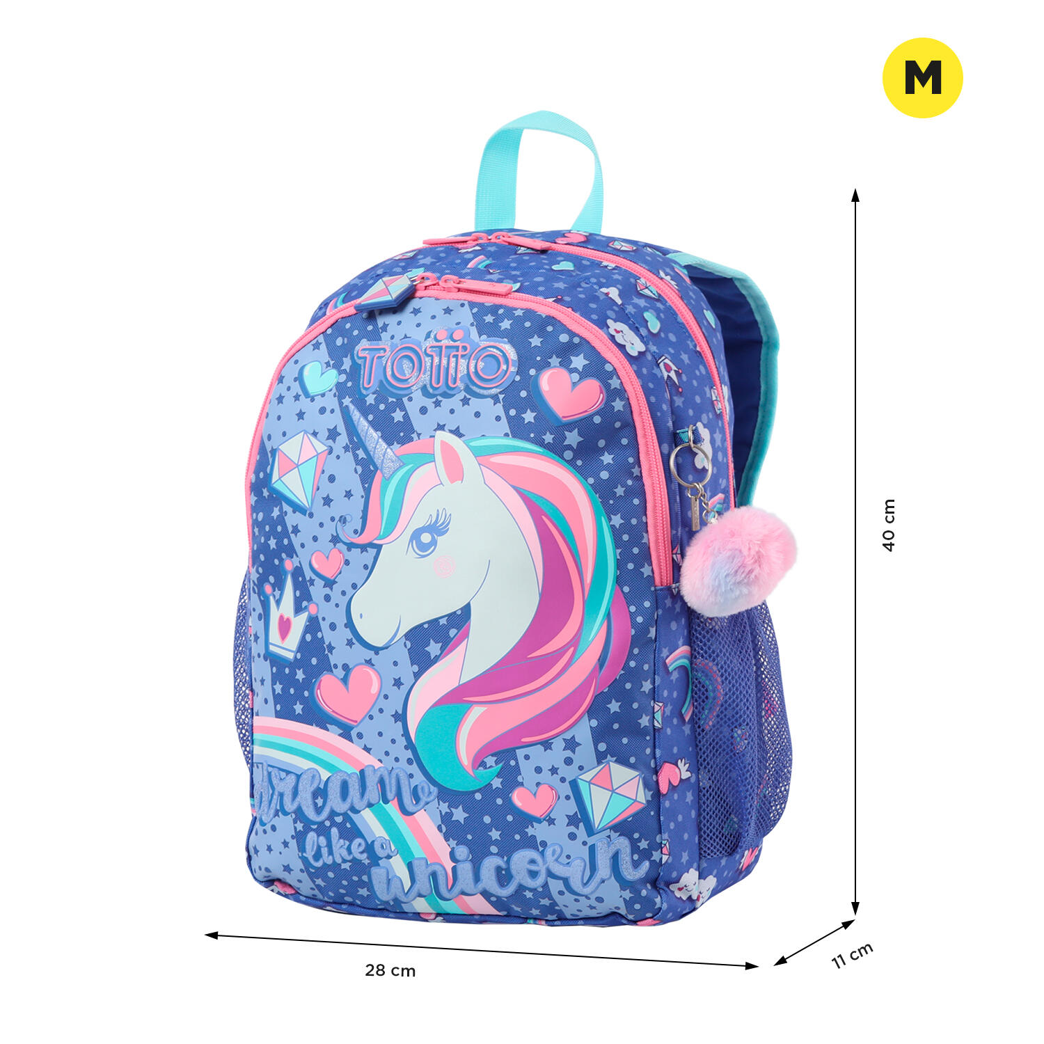Totto Mochila escolar Uniwild Morado Poliéster 28 x 40 x 11 cm 2/5