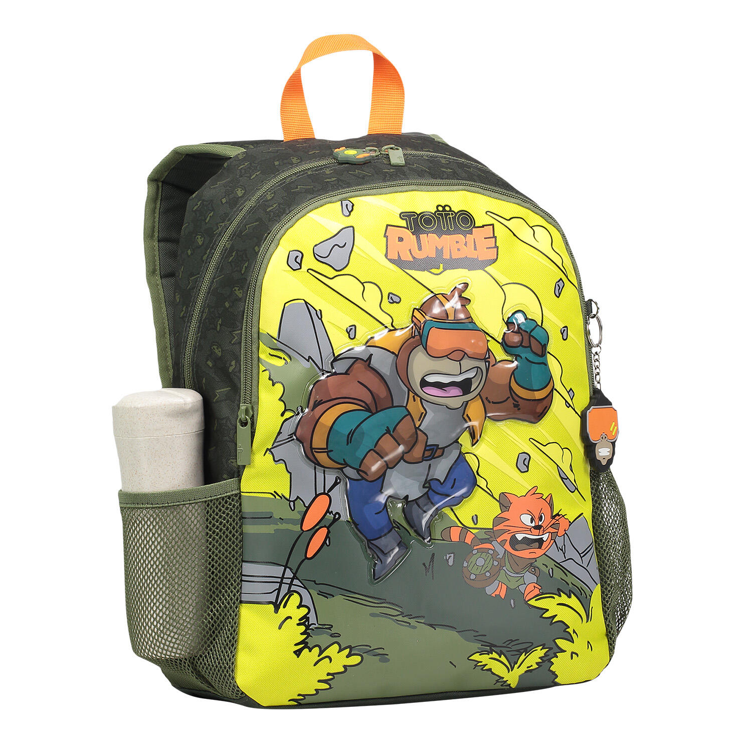 Totto Mochila escolar Brawlmaster M Amarillo Poliéster 28.5 x 40.5 x 11 cm 4/5
