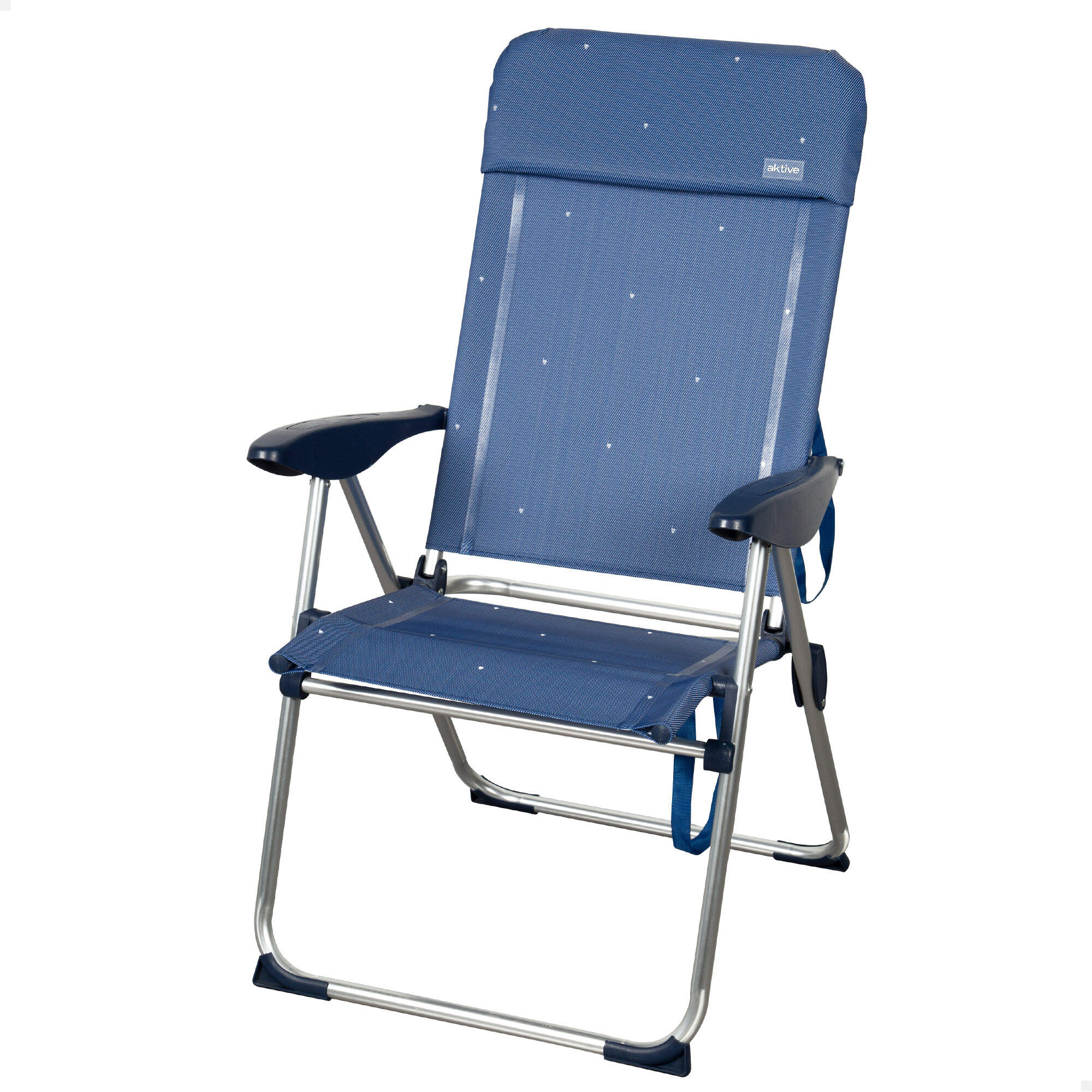 Aktive cadeira de praia dobrável 48x65x110 cm la palma 4 posições