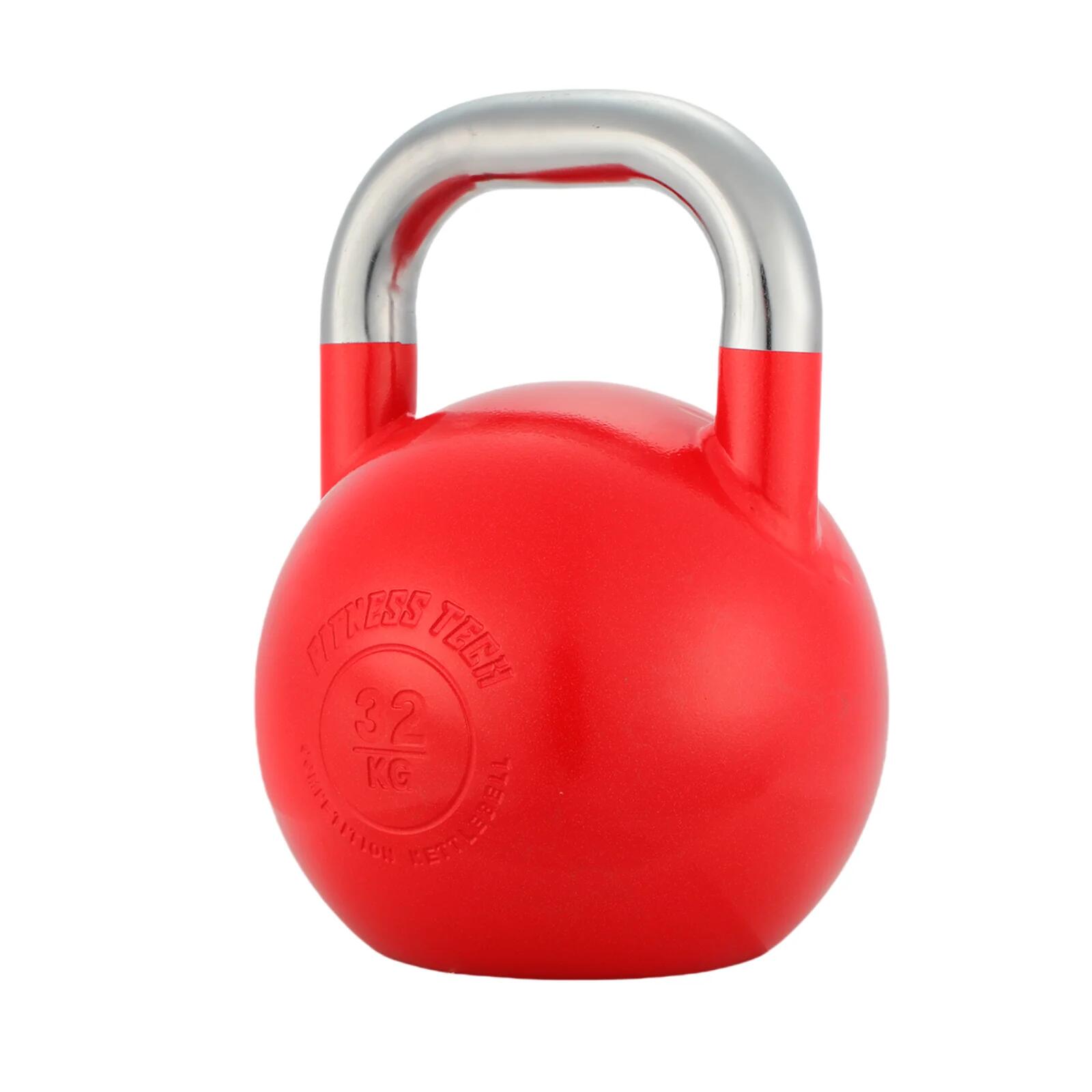 Kettlebell Competición Fitness Tech 32 kg Rojo 2/4