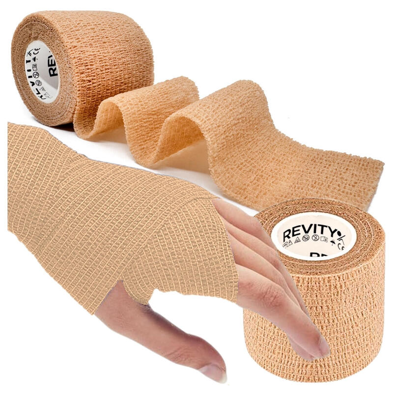 Bandaż kohezyjny samoprzylepny 5 cm x 4.5 m elastyczny opatrunek 1 szt. beżowy