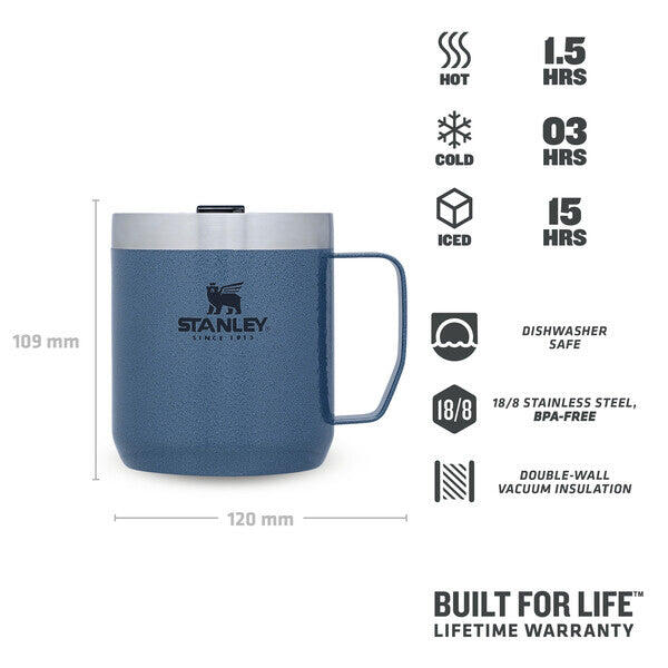 Thermosbeker 0,35L Koffiemok Camping Trek RVS Isolerende Mok Thee Soep + Deksel