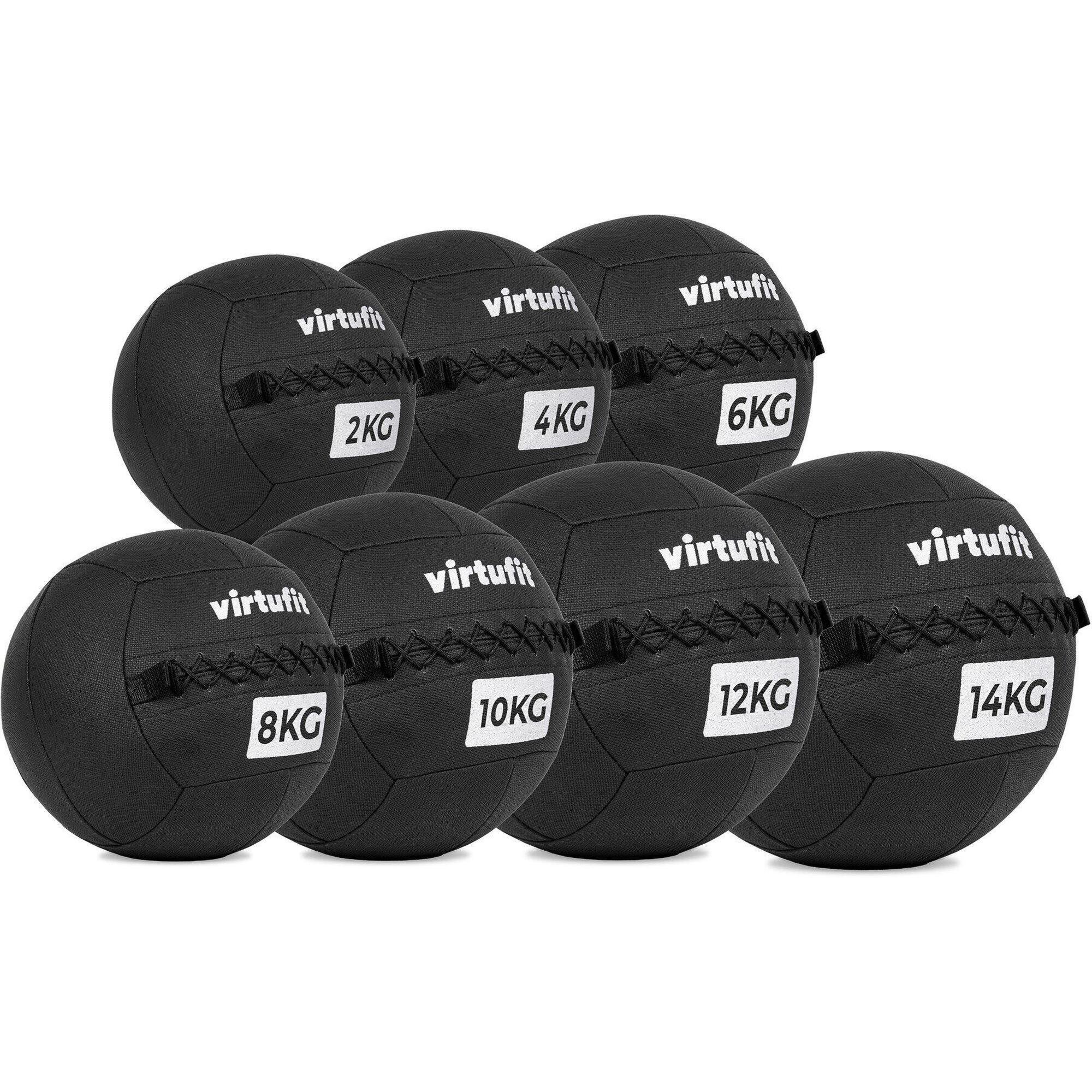 Virtufit - Ballon Mural Premium - Musculation - Wall Ball - Noir - 14 Kg - Decathlon