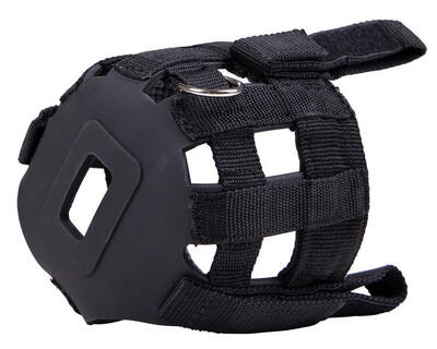 Qhp graasmasker attachable - zwart (shet)