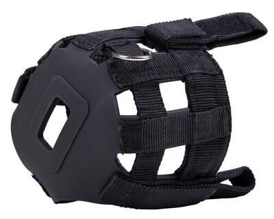 Qhp graasmasker attachable - zwart (shet)