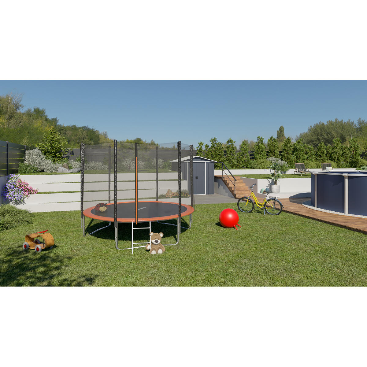 Trampoline 3.05m de diamètre 2/5
