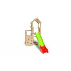 Aire de jeux en bois double plateformes