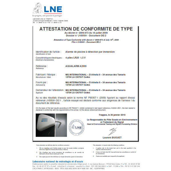 Alarme de piscine v2 avec clavier digital 3/4