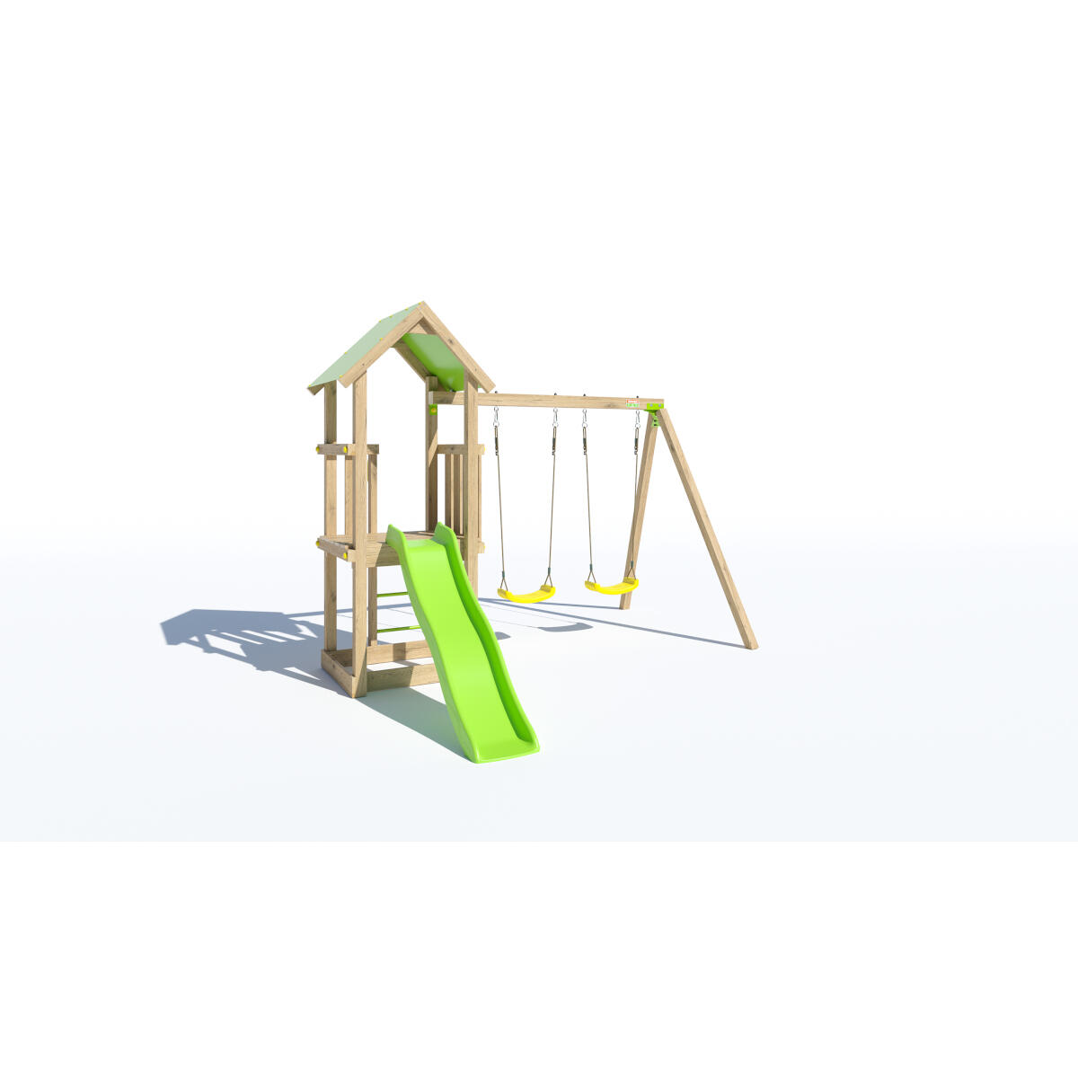 Trigano - Aire De Jeux En Bois Easy Xplorer - Aire De Jeu - Beige|kaki - Taille Unique - Decathlon