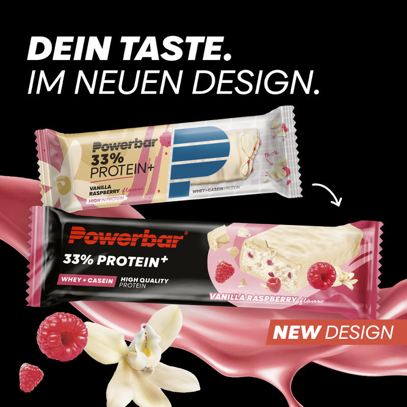 Powerbar Protein Plus Bar 33% (10x90g) Vanilla Raspberry - Batony