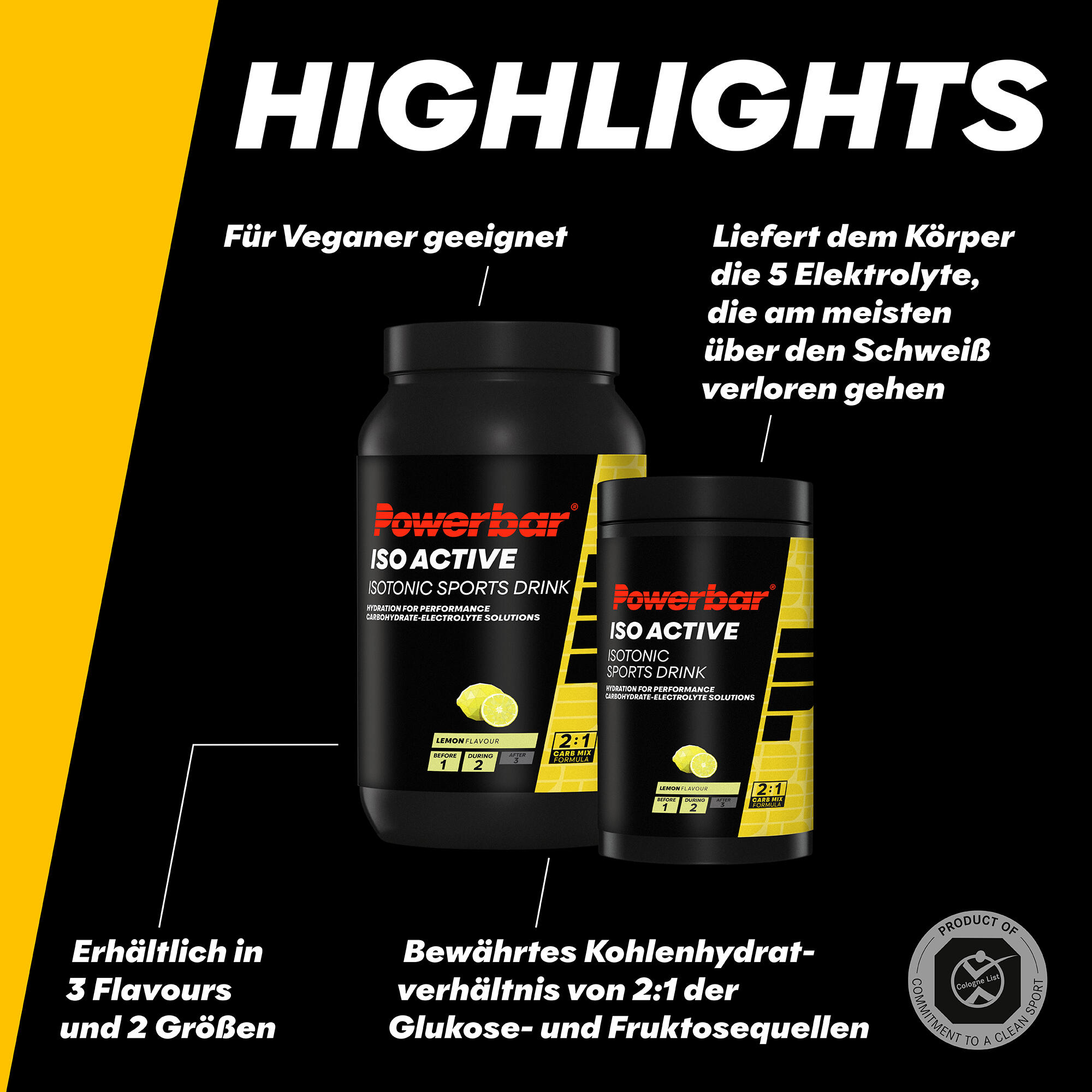 Boisson isotonique PowerBar IsoActive - Lemon (600g) 3/6