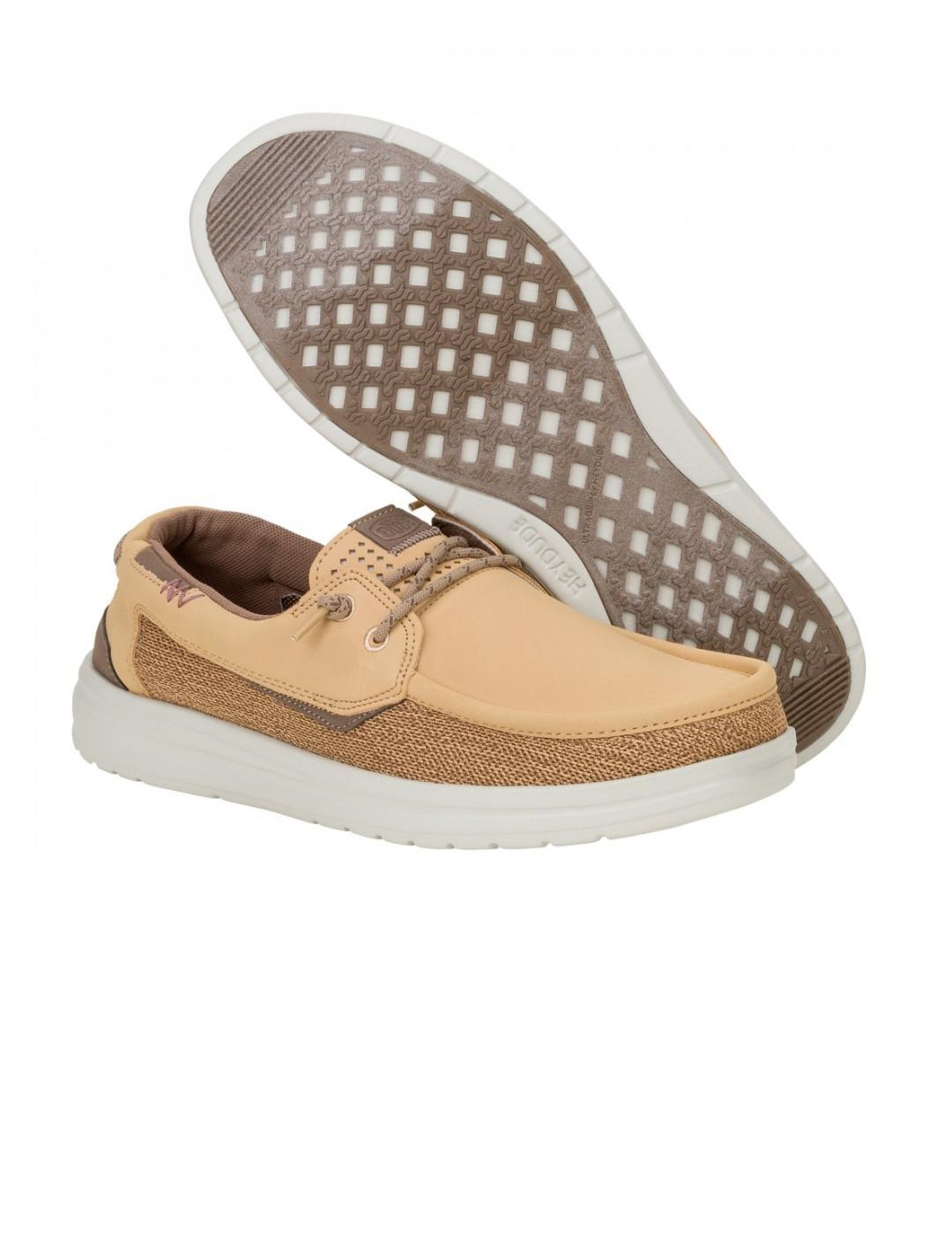 Zapatillas para Hombre Hey dude Welsh grip Camel 3/5