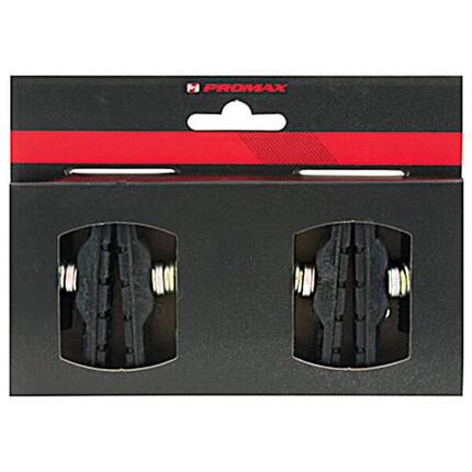 Bremsschuh Promax, V-Brake schraub, asymm, schwarz, 70mm, 2 Paar, für Alufel...