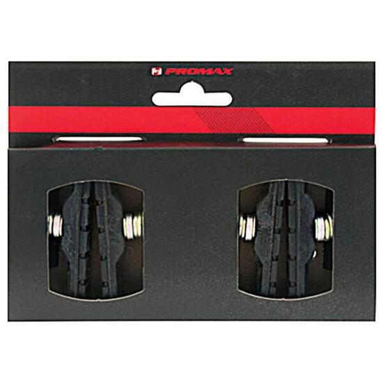 Bremsschuh Promax, V-Brake schraub, asymm, schwarz, 70mm, 2 Paar, für Alufel...
