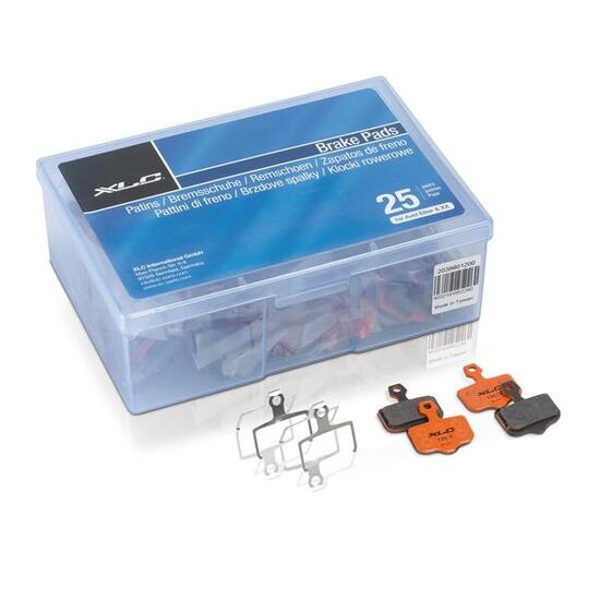 Scatola da officina da 25 paia di pattini per freni di bicicletta XLC BP-O21 XX