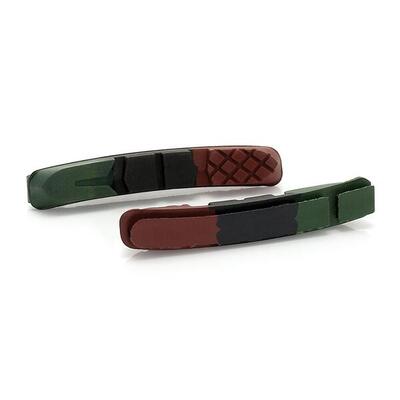 Remrubber bs-x09 72mm groen/zwart/rood set a 4 stuks