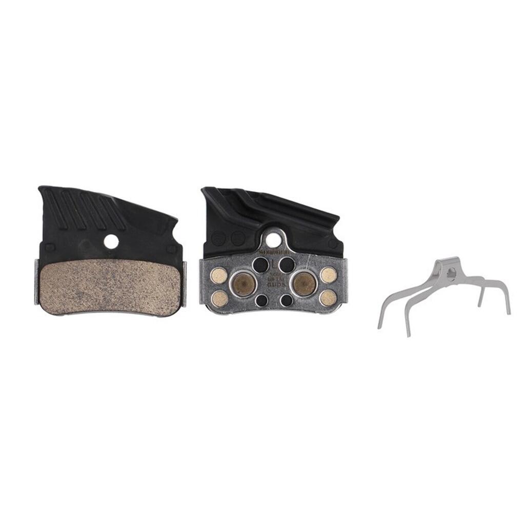 Pair of metal bicycle brake pads with fin and spring Shimano N04C-MF