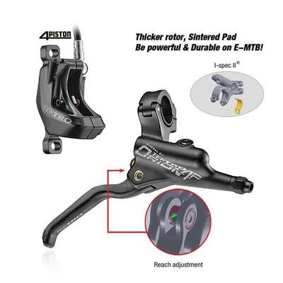 Schijfremmen rechter hendel tektro orion 4p hd-m750