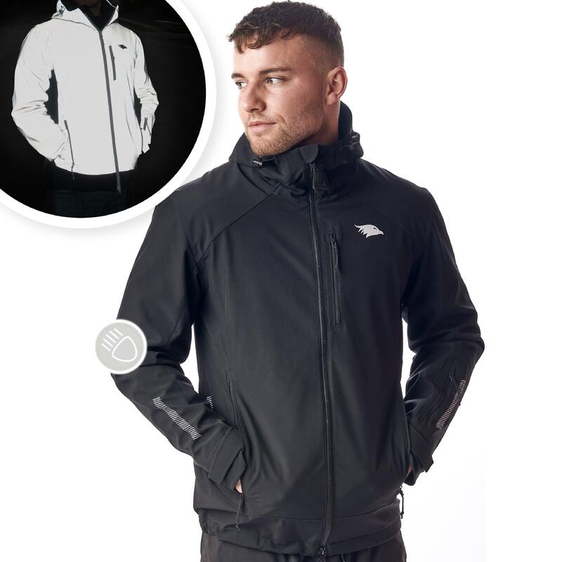 Veste fonctionnelle réfléchissante - Homme réfléchissant noir