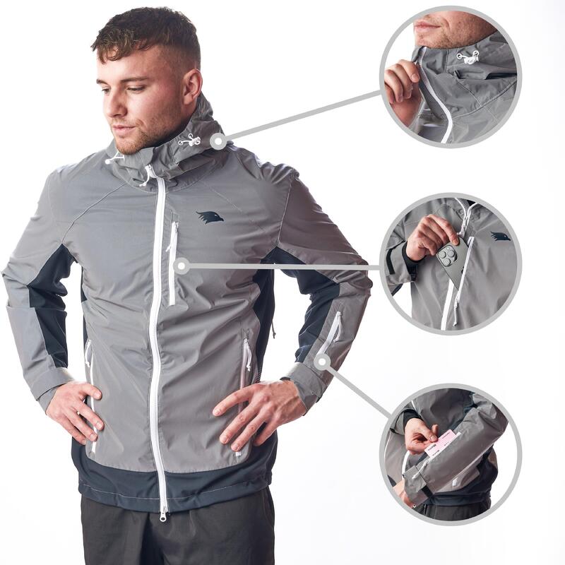 Veste fonctionnelle réfléchissante - Homme réfléchissant gris