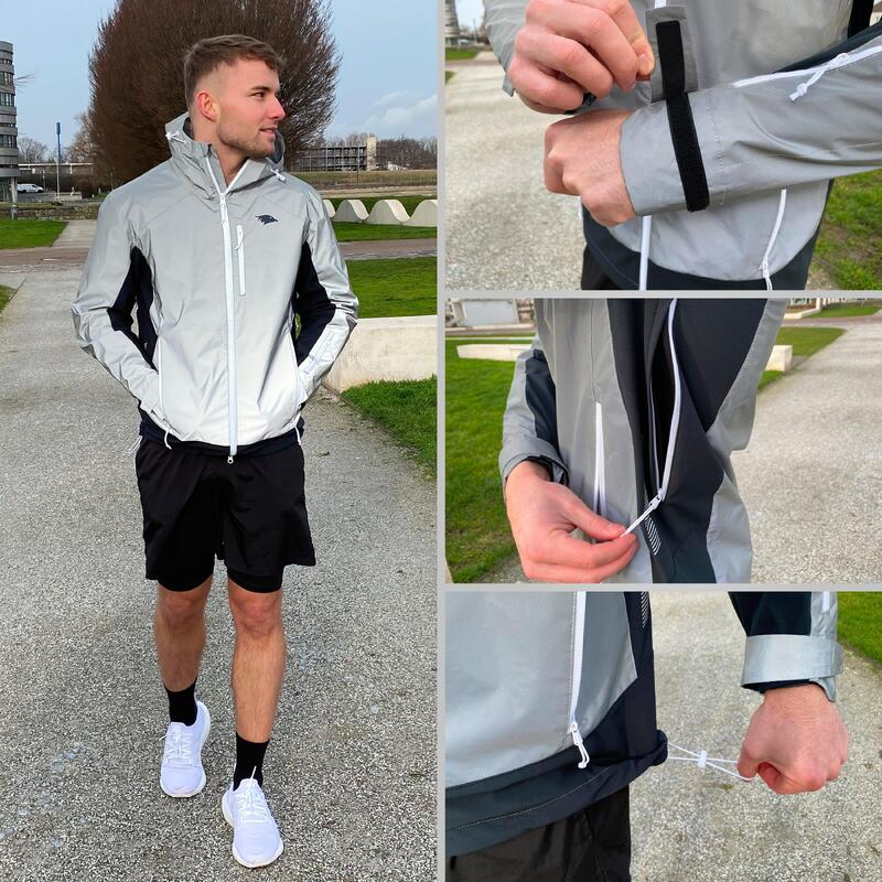 Veste fonctionnelle réfléchissante - Homme réfléchissant gris