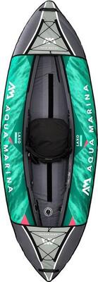 Aqua marina laxo-285 opblaasbare kajak kanoboot 1 persoons groen-grijs