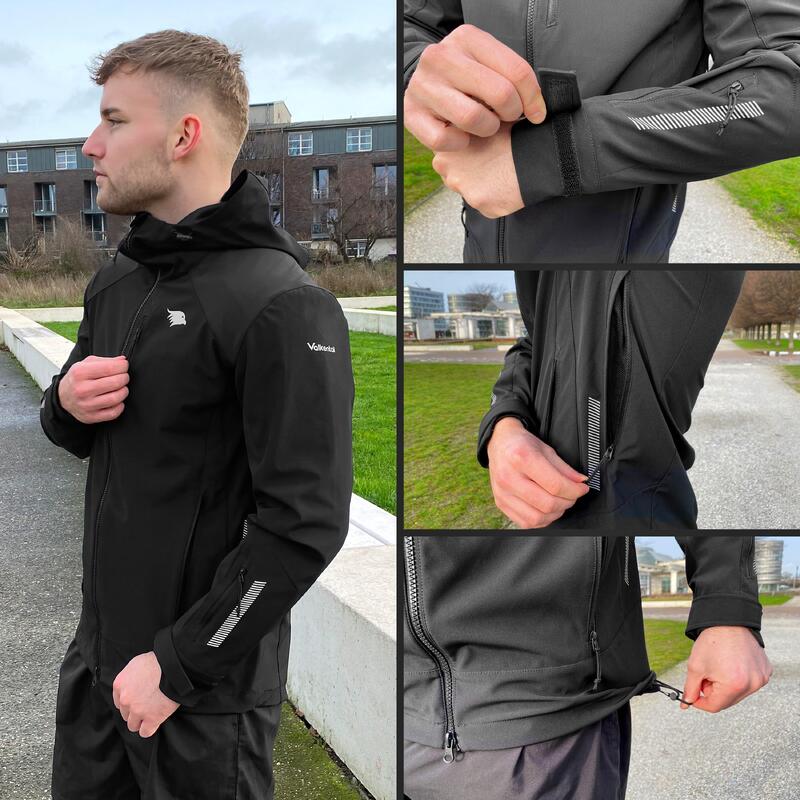 Veste fonctionnelle réfléchissante - Homme réfléchissant noir